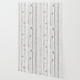 Rustic Shabby Chic French Country Farmhouse Beige White Barn Wood Wallpaper
