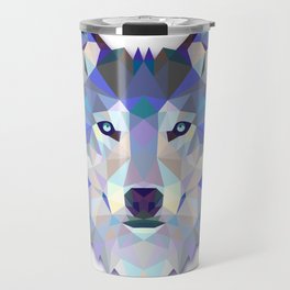 Colorful Wolf Travel Mug