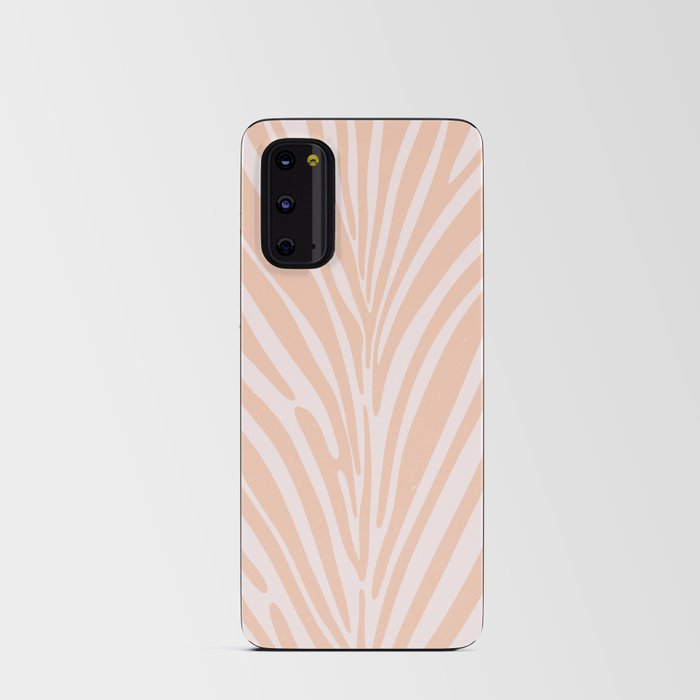 Pink Peach Zebra Animal Print Boho Android Card Case