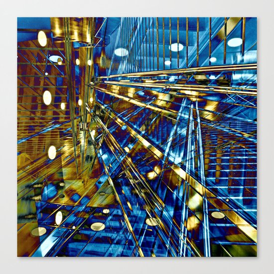 Blue Lines of Berlin Canvas Print