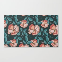 flowers aesthetic pattern Canvas Print