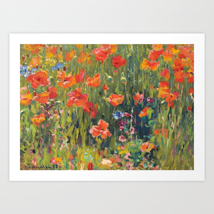 Poppies Painting by Robert William Vonnoh Art Print