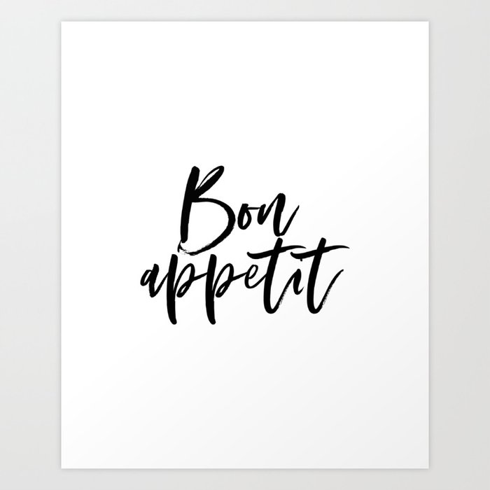 Bon Appetit Print Bon Appetit Sign Kitchen Sign Kitchen Wall
