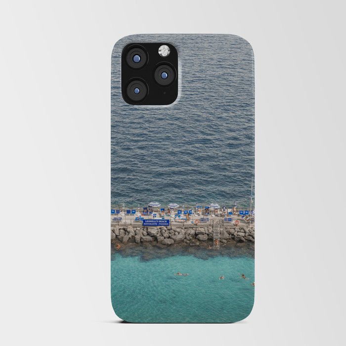 Italian Shades of Blue | Ocean Beach Club In Sorrento, Italy Art Print | Amalfi Coast Travel Photography iPhone Card Case