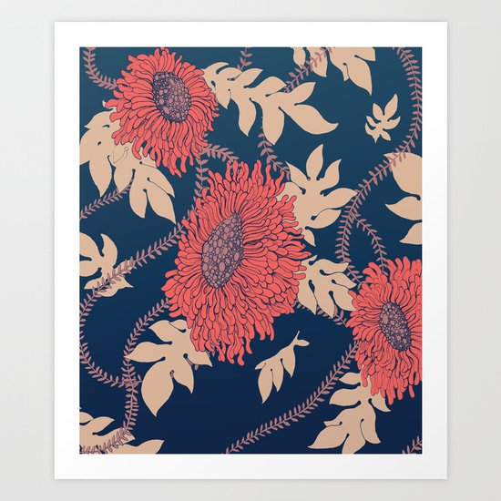 Fictitious Floral Print Art Print