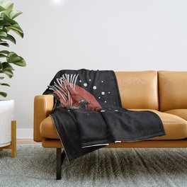 Mars Spaceship Throw Blanket