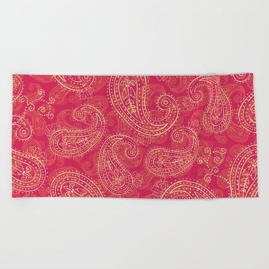 Crazy Paisley Beach Towel