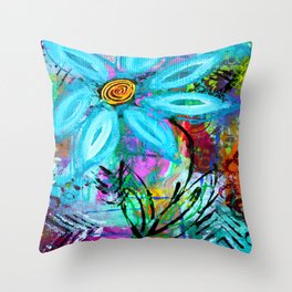 Party Flower Throw Pillow