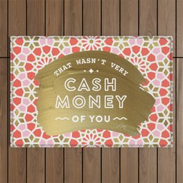 Cash Money – Coral & Gold Outdoor Rug