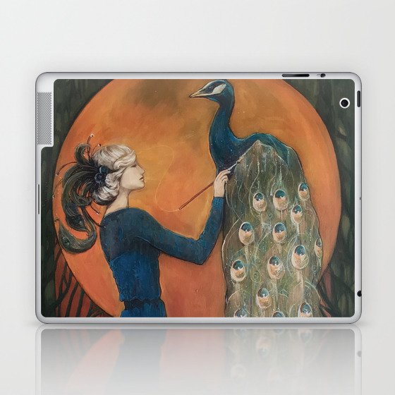 Origin Of Inspiration Peacock Painting Woman Portrait Art