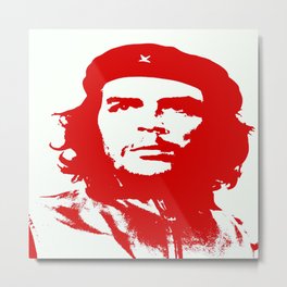 Che Guevara Metal Print | Vector, Politics, People, Famous, Trendy, Painting, Red, Cool, Vivid, Historical 