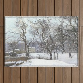 Camille Pissarro Snow at Louveciennes Outdoor Rug