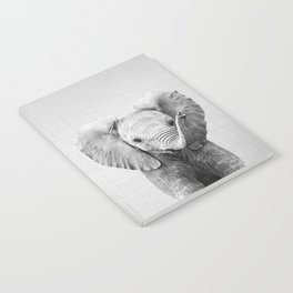 Baby Elephant - Black & White Notebook