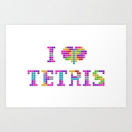 I <3 Tetris Art Print