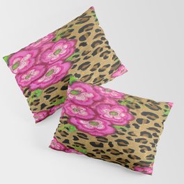 Floral leopard print Pillow Sham