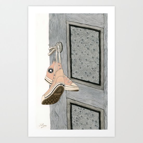 Pink Chucks Art Print