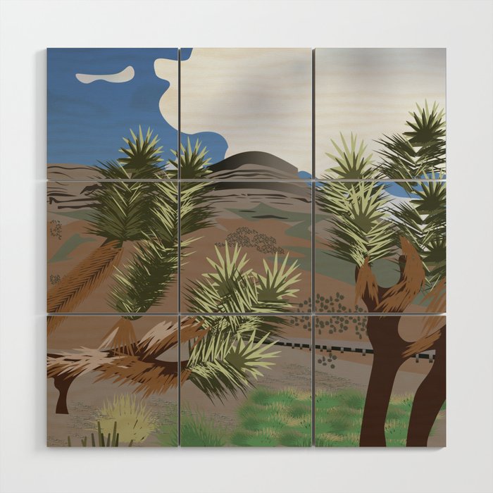 Joshua Trees In The Arizona Desert Wood Wall Art