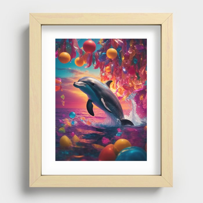 Thanks For All the Fish Recessed Framed Print