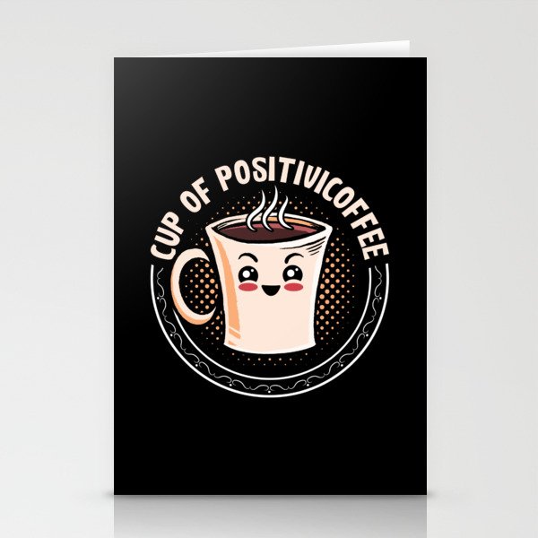 Mental Health Cup Of Positivicoffee Anxie Anxiety Stationery Cards