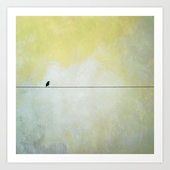 On a wire Art Print