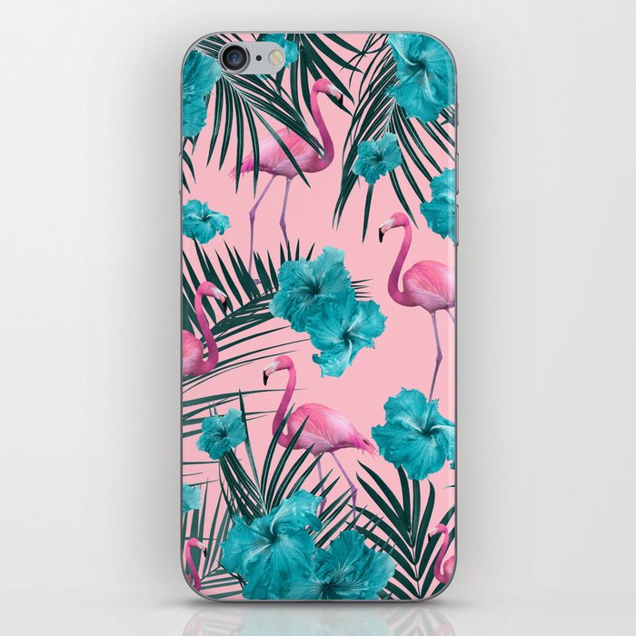 Tropical Flamingo Hibiscus Pattern #1 #tropical #decor #art #society6 ...