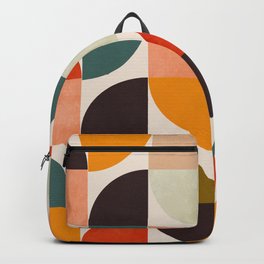 bauhaus mid century geometric shapes 9 Backpack | Home, Shapes, Abstract, Nordic, Graphicdesign, Curated, Spring, Summer, Modern, Mid 