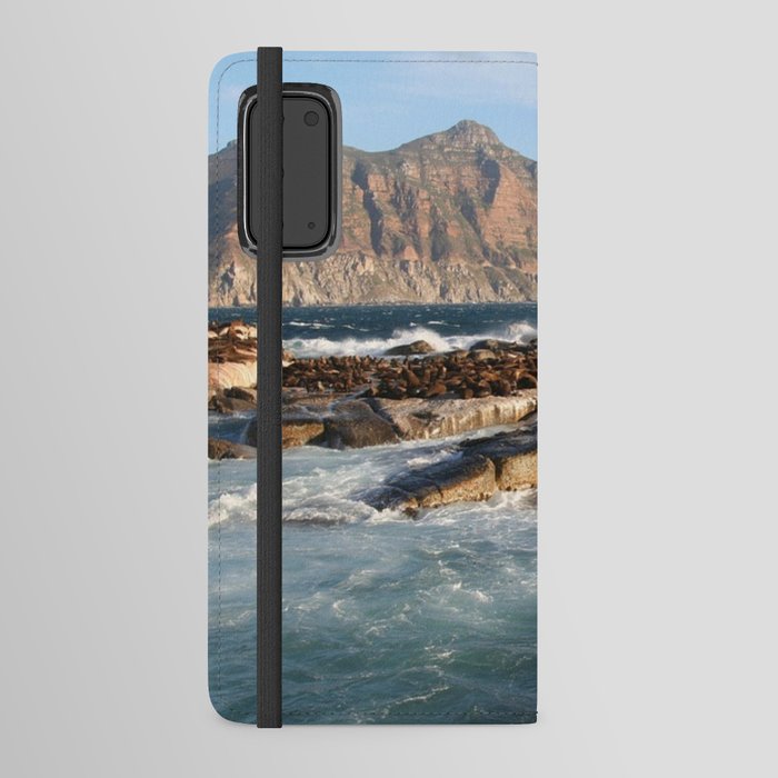 South Africa Photography - Ocean Waves Hitting The Rocks Android Wallet Case