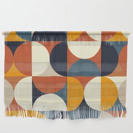 mid century abstract shapes fall winter 3 Wall Hanging