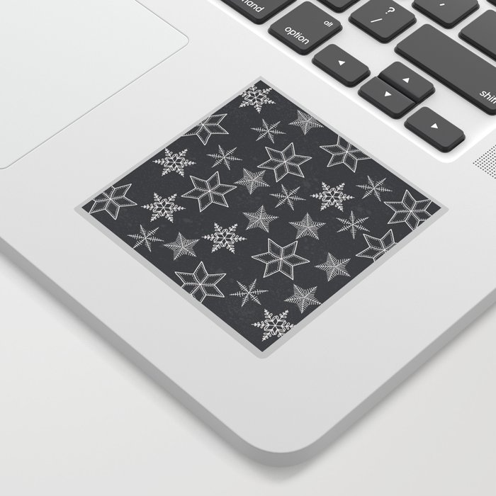 Snowflakes on grey background Sticker