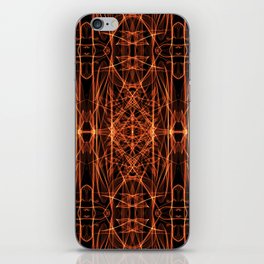Liquid Light Series 42 ~ Orange Abstract Fractal Pattern iPhone Skin