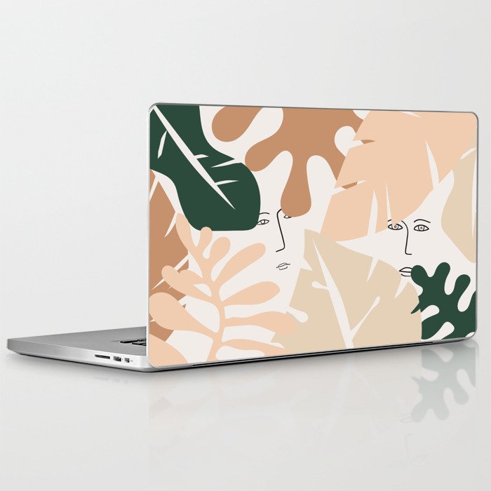 Finding it Laptop & iPad Skin | Graphic-design, Leaves, Monstera, Plants, Jungle, Tropical, Floral, Palm, Matisse, Simple