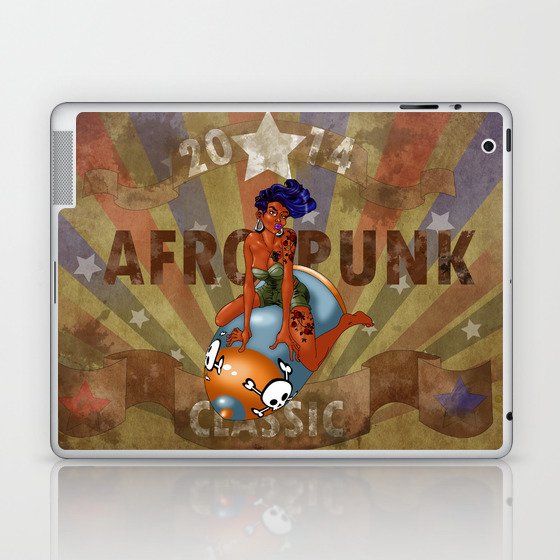 Afro Punk : Bomber chick Laptop & iPad Skin