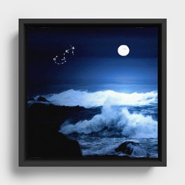 Dark Scorpio Rising - Oceanscape Framed Canvas