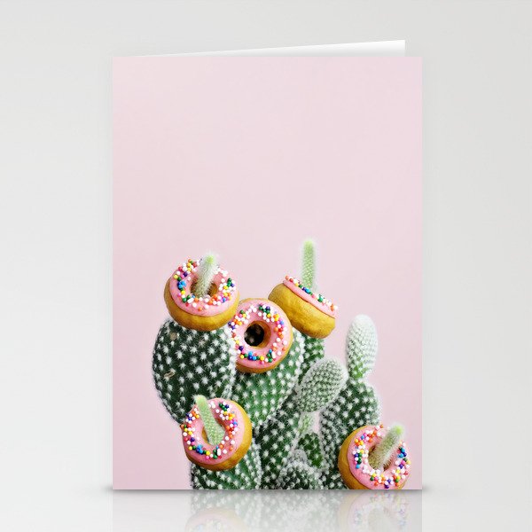Donut Cactus In Bloom Stationery Cards