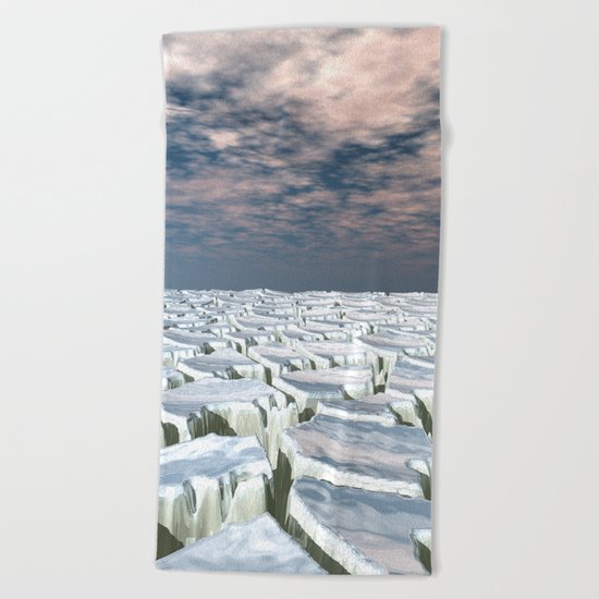 Fragmented Landscape Beach Towel