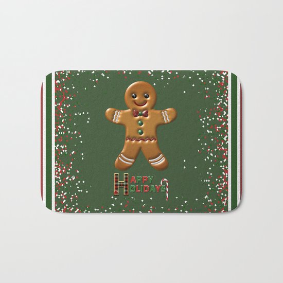 Happy Holidays Bath Mat