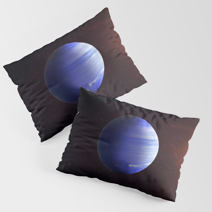 Neptune planet. Poster background illustration. Pillow Sham
