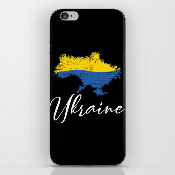 Stop war quote with ukrainian banner iPhone Skin