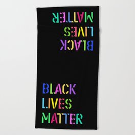 Black Lives Matter Colorful Stencil 1 Beach Towel