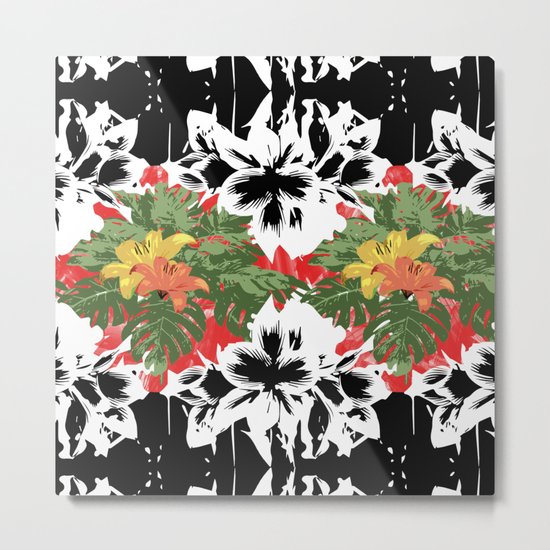 Flower Stamp Metal Print