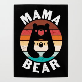 Mama Bear Vintage Poster