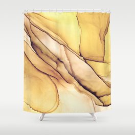 The art of mixing liquid paints with alcohol ink. The texture of marble.  Shower Curtain