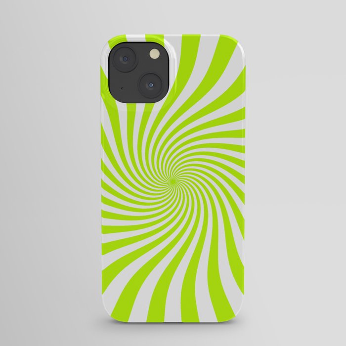 Swirl (Lime/White) iPhone Case