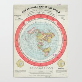 Alex Gleason's New Standard Map Of The World Flat Earth Poster