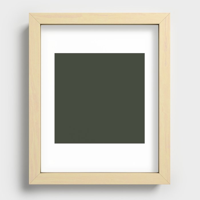 Green Silk Recessed Framed Print