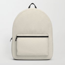 Off-White - Rice Paper - Warm Cream Ultra Pale Yellow Solid Color Parable to Behr Papier Blanc HDC-N Backpack