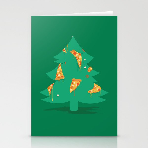 Merry Pizza Stationery Cards