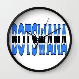Botswana Font with Batswana Flag Wall Clock | Botswana, Text, Museums, Desert, Typography, Golfing, Graphicdesign, Fonts, Gaborone, Kalaharidesert 