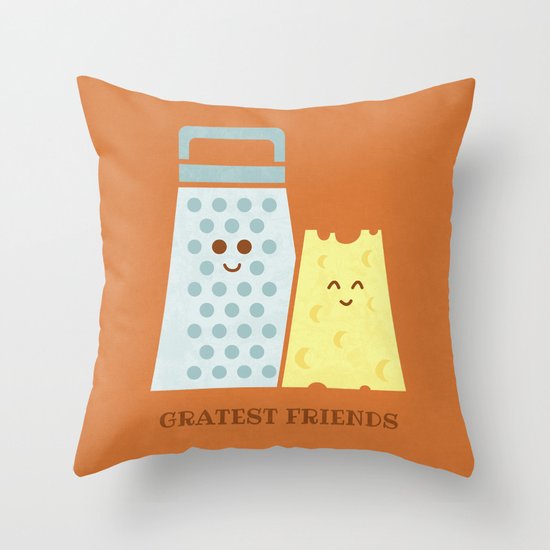Cheesy Friendship Throw Pillow