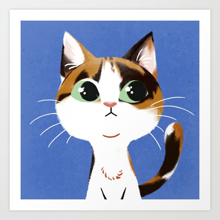 Cat Lover Tabby Cat Art Print